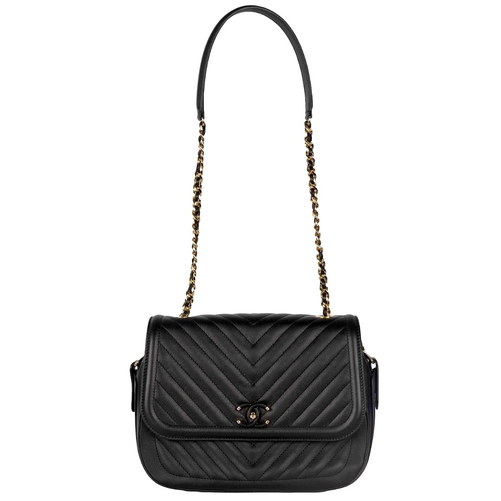 Chanel Covered CC Chevron Shoulder Bag